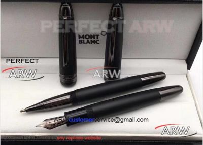 Perfect Replica AAA Montblanc Meisterstuck Black Clip Black Fountain Pen